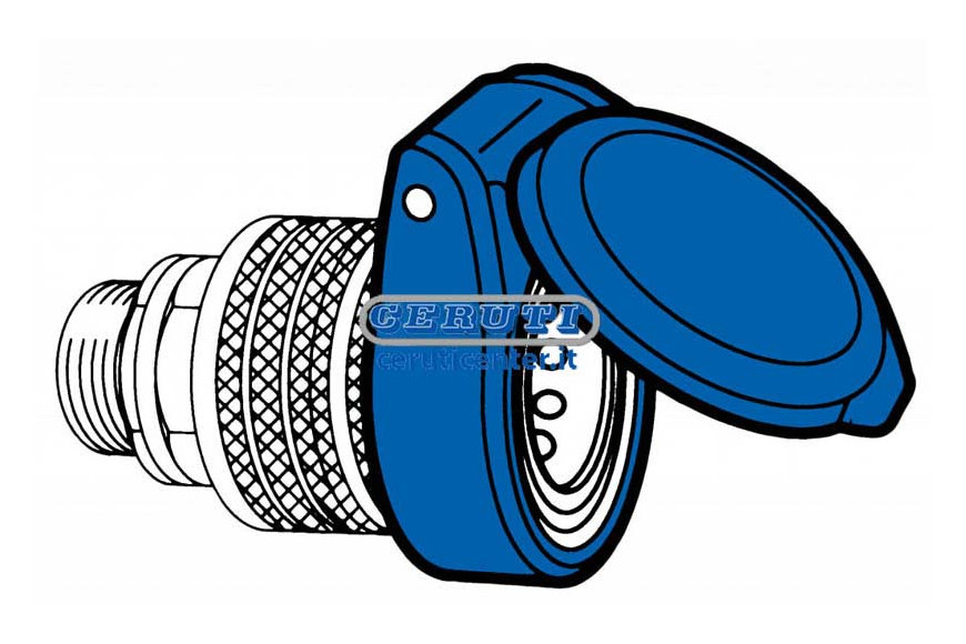 Enchufe Automático Para Acoplamientos Rápidos Push-Pull De 1/2 " Color Azul