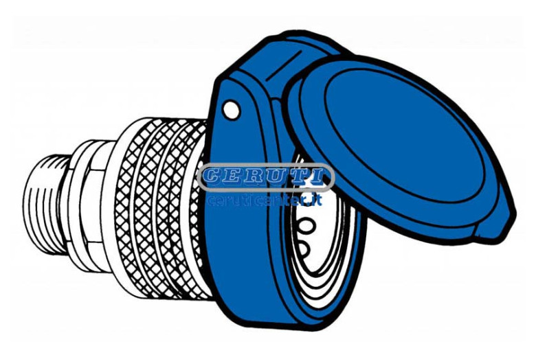 Enchufe Automático Para Acoplamientos Rápidos Push-Pull De 1/2 " Color Azul