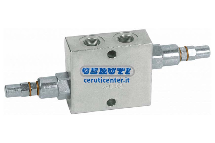 Valvula Balanceata Doble Circuito Caudal 45 L/Min Acoplamientos 3/8" Gas