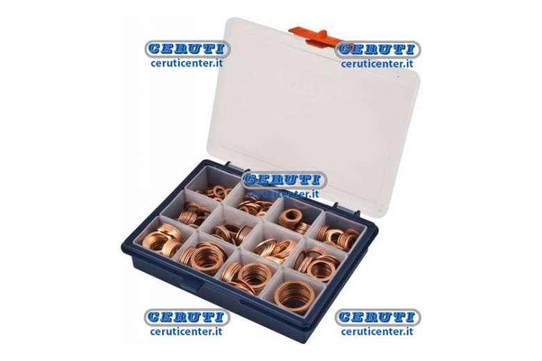 Assortimento Rondelle In Rame Con Espositore