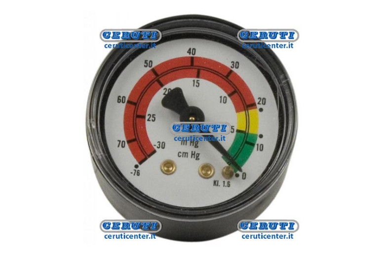 Vacuum Pressure Scale 0 ÷ -76 Cm/Hg Thread 1/8" Gas