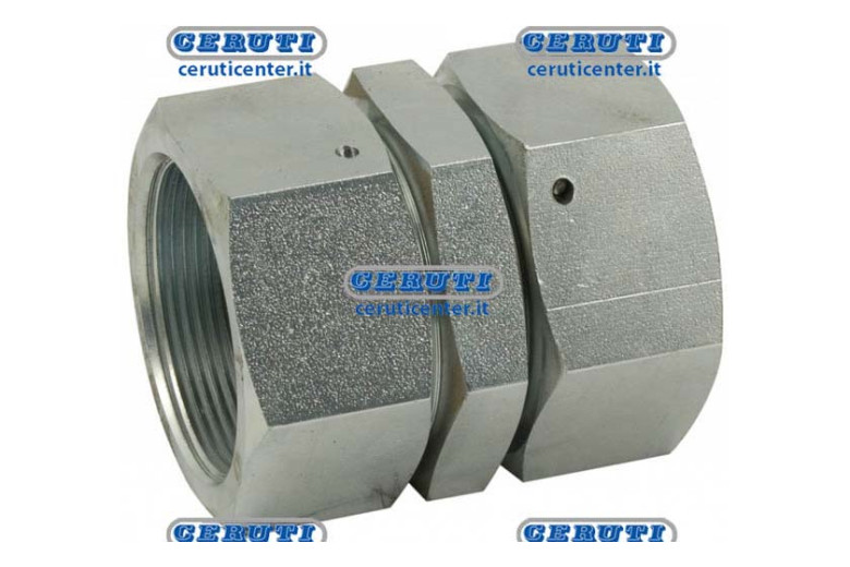 Nipples F/F 18X1,5Dado Girev. - Nipples Di Congiunzione Femmina - Femmina Dadi Girevoli Filetto - A M18X1,5