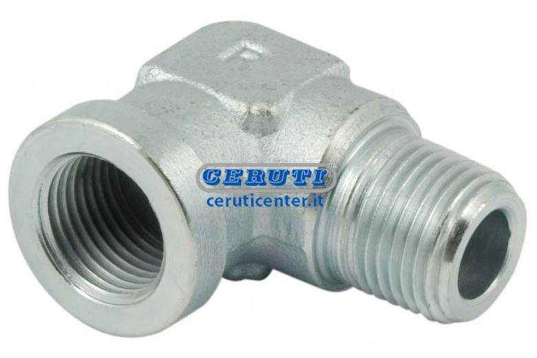 "L" Adaptor With Male-Fem. Threaded Connector