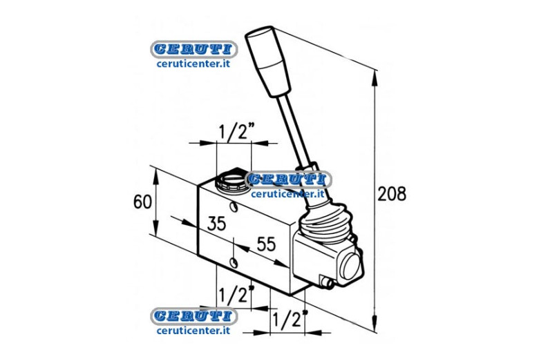 Hydraulic Breaking Valve, With Lever For Trailers
