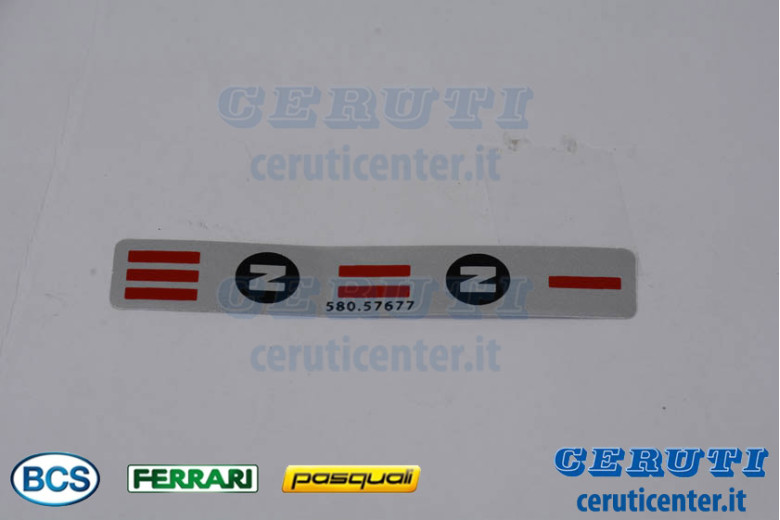 Decalcomanie - BCS Pièce d'origine - 58057677