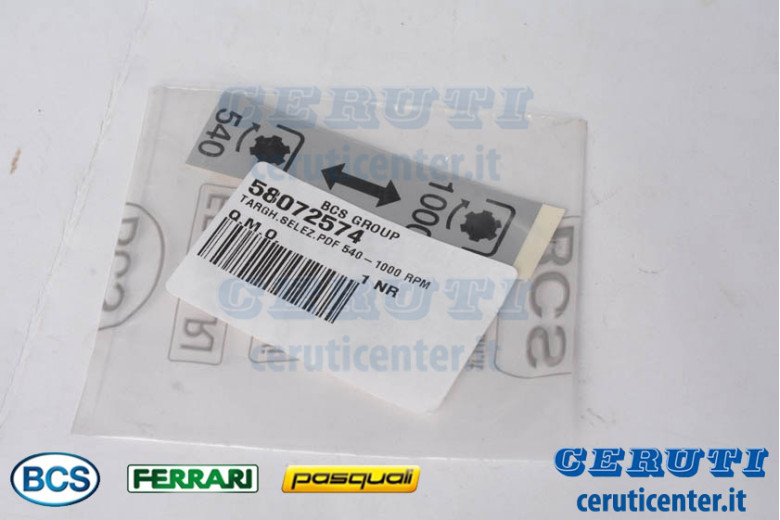 Placa - BCS Original - 58072574