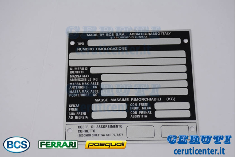 Schildchen - BCS Original - 58072737