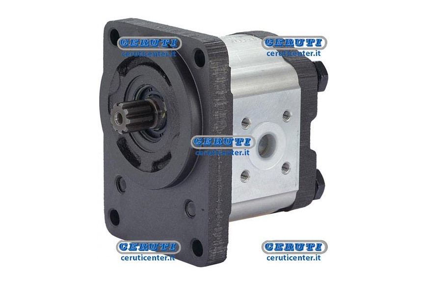 Gear Pumps Group 2 With Ø 80 Flange - Splined Shaft - 6 Cm3, Left Shaft 17X14 - Z.9 Swept Volume 6,3 Cc Rotation Left