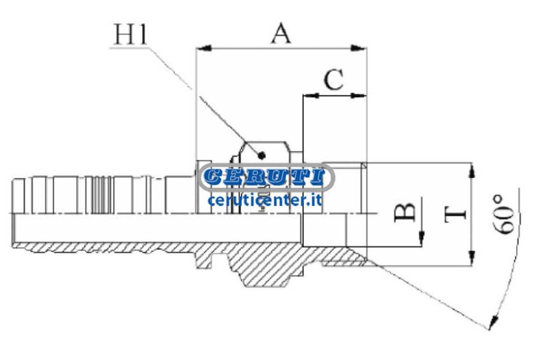 Male Gas Barrel Sv. 60 °