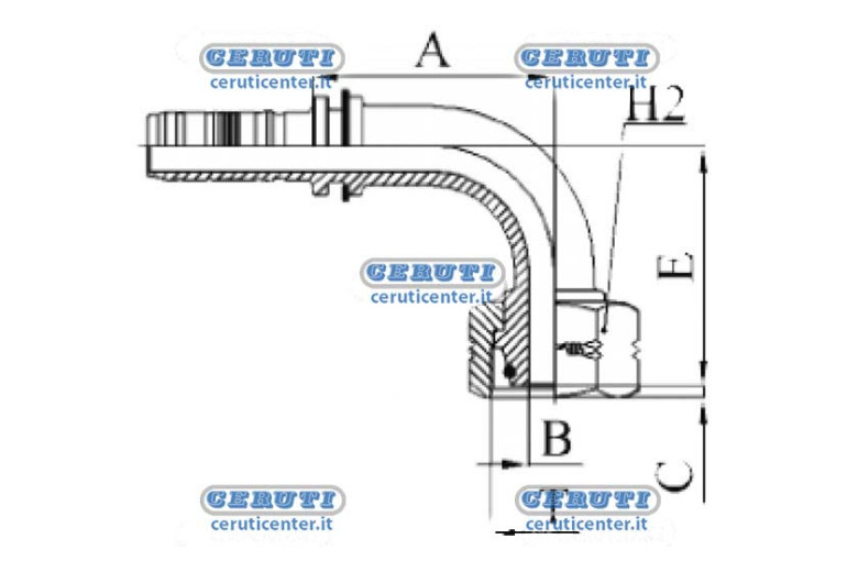 Female Metric Din 90th Heavy Series (Nut Through)