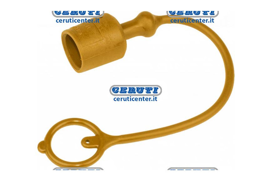 Tapón Guardapolvo Para Enchufe Rápido Medida 1/2" Color Naranja