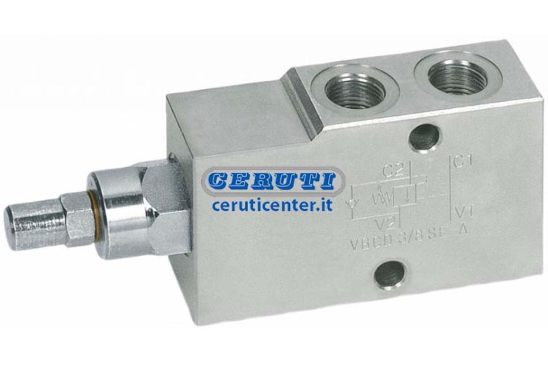 Block And Control Of The Simple Acting Descent In Line Valve Couplings 3/8" Gas