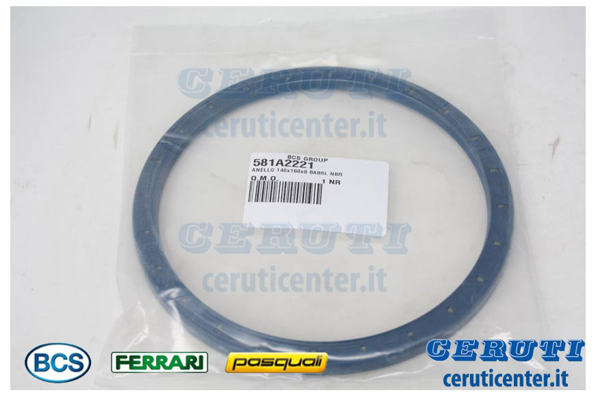 Ring 140X160X8 Babsl Nbr - BCS Original -  581A2221 - ersetzt - F0802800030
