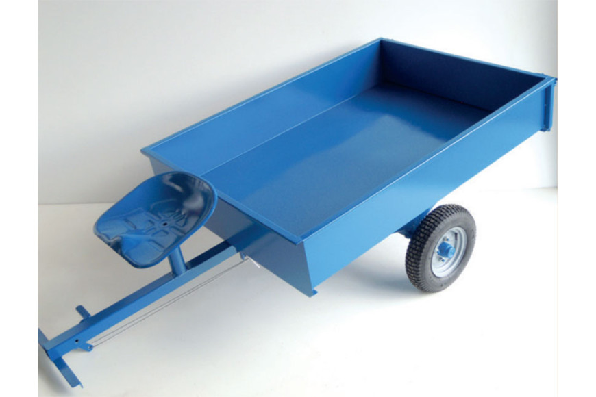 Rimorchietto Per Motocoltivatore BCS Ferrari Ribaltabile Con Freno 105 x140 cm Portata 350Kg Ruote ø 400-8