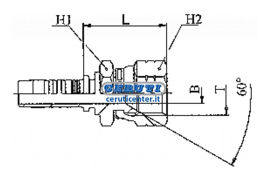 Female Joint Japoneese Metric Sv.60° Type Komatsu