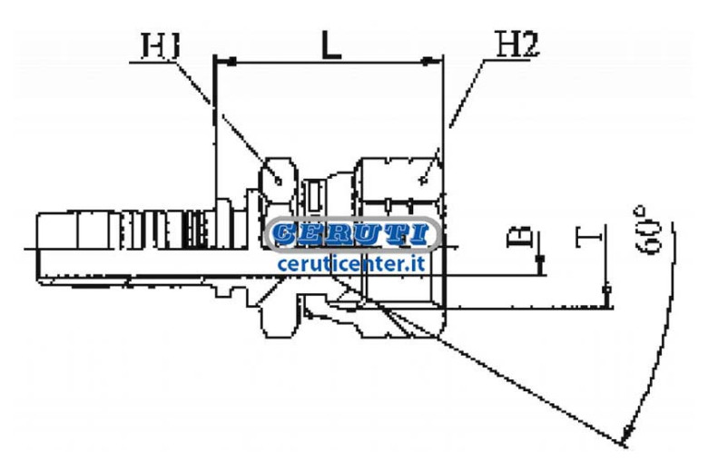 Female Joint Japoneese Metric Sv.60° Type Komatsu