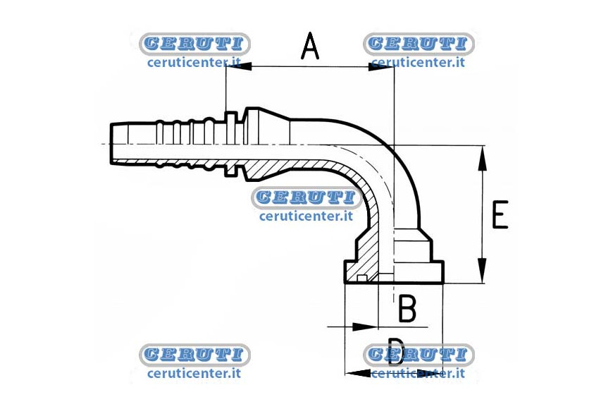 90° Flange Joint Serie Komatsu