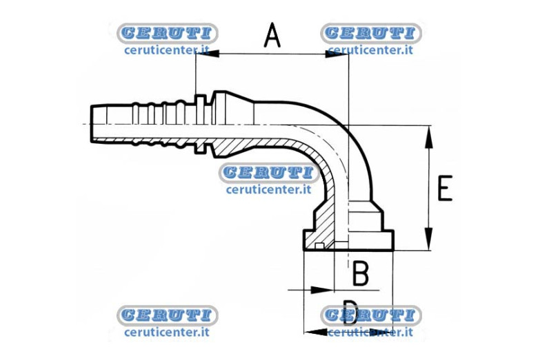 Juntura Brida 90° Serie Komatsu