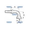 Raccordo Con Flangia A 90° - Tipo Komatsu Diametro Del Tubo 5/8" - 16 Mm Flangia 5/8" - Racc. Fl.90° Komatsu T.5/8"F.5/8"