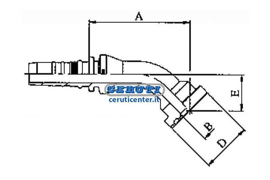 Juntura Brida 45° Serie Komatsu