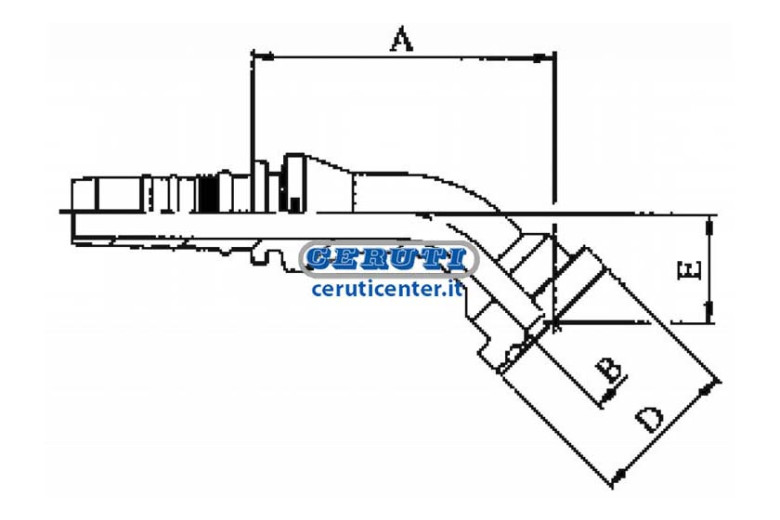 Juntura Brida 45° Serie Komatsu