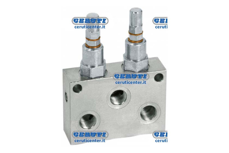 Double Relief Valves Maximum Flow Rate 70 L/Min Couplings 1/2" Gas