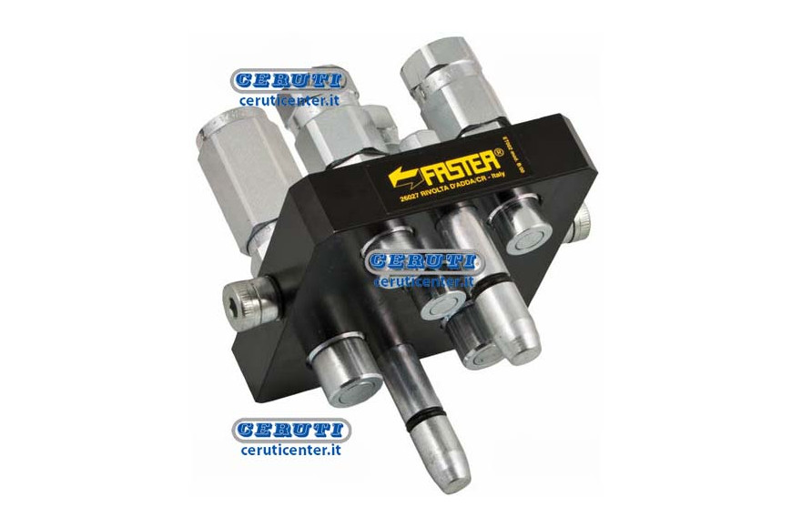 Parte Mobile 5 Vie 2 3/8"+3 1/4" - Multifaster A 5 Vie Per Laverda E Cnh - Parte Mobile Attacco 3 X 1/4" + 2 X 3/8" Gas