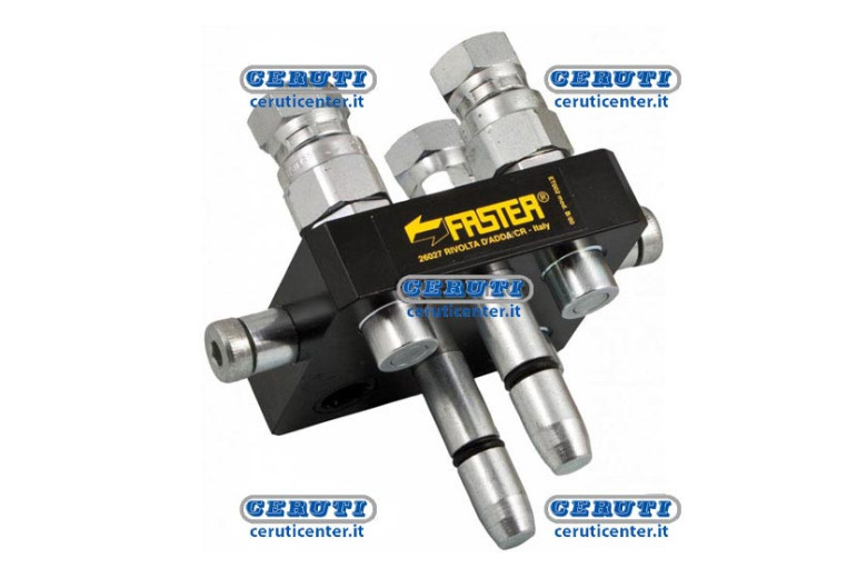 Placa Multiconexion Faster 3 Viaso Componente Movil 1/4" Acoplamiento 1/4" Gas