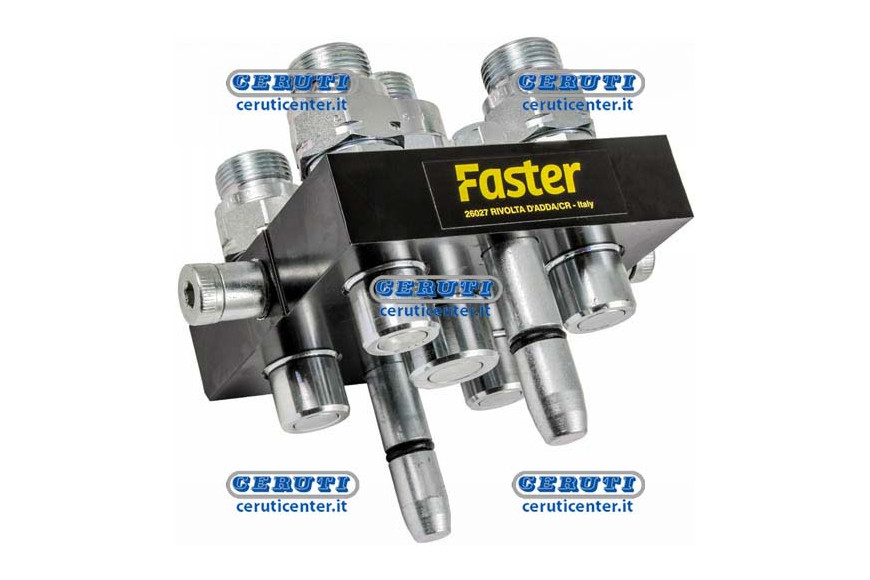 Plaque Multiconnections - Faster 5 Voies Raccord 4 X 3/8" + 1 X 1/2" Gas