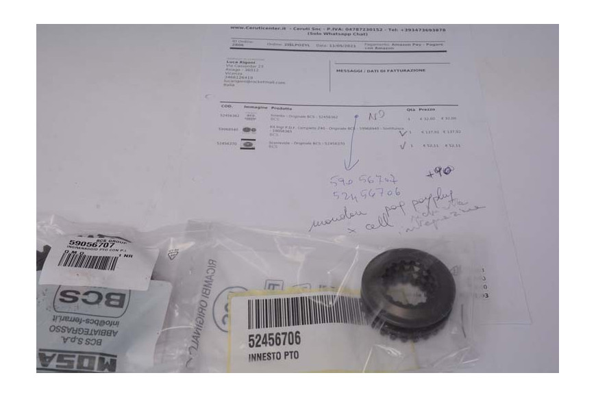 Pto Coupling - BCS genuine - 52456706