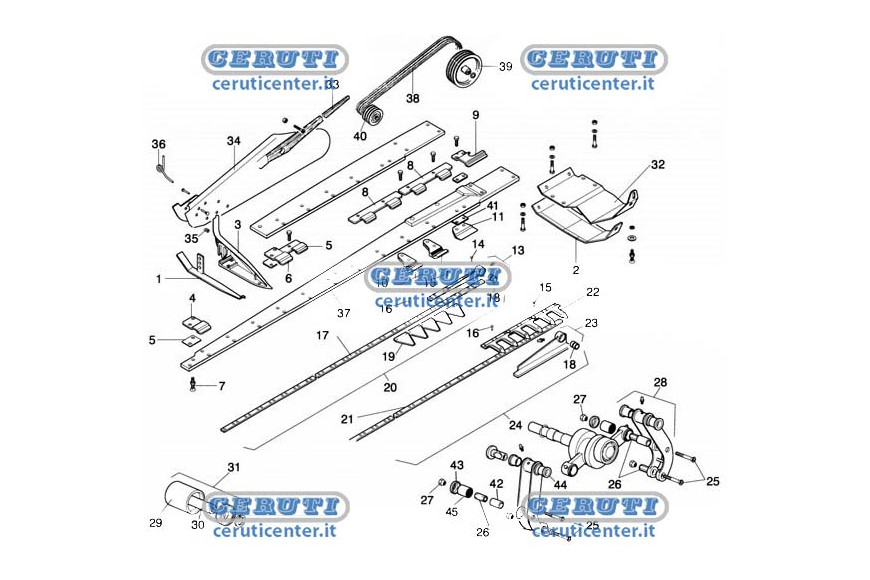 Recambios Para Barras Segadoras Gaspardo Fb 295