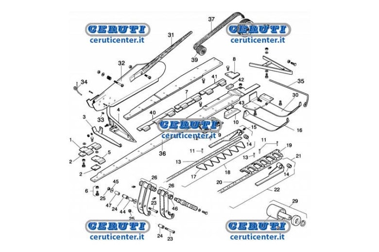 Pieces De Rechange Pour Barres Faucheuses Gaspardo Fb 940