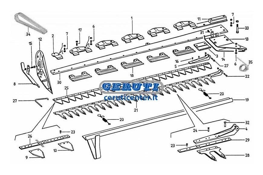 Spare Parts Of Gaspardo Mowers Gribaldi & Salvia Mod. Superior 394