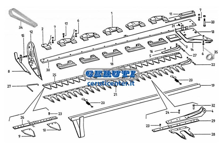 Pieces De Rechange Pour Barres Faucheuses Gribaldi & Salvia Mod. Superior 394