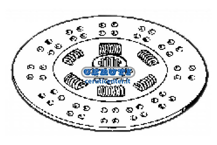 Central Clutch Plate With Tension Springs 280X172X3.540X36.5Ev - 24 Grooves
