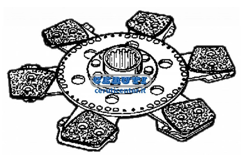 Central Rigid Cerametallic Plate With 6 Plates Ø 310 Sintered 40X36Ev - Z.20
