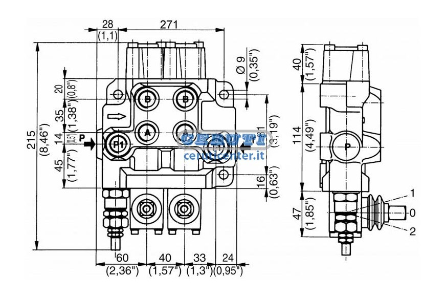 Distributore 6 Leve Predisposto Per Carry Over Attacchi 1/2" Gas Circuito De-De-De-De-De-De - Distributore Dn 6 Leve 6Xde