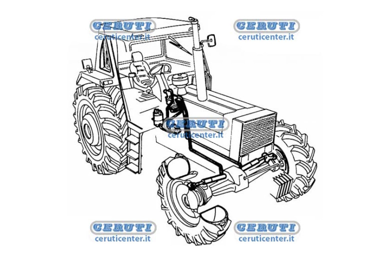 Installation Du Guide Complet Hydrostatiques Delfino Tracteurs 4 Roues Motrices Avec Double Pompe - Cil. En Plus Du Moteur