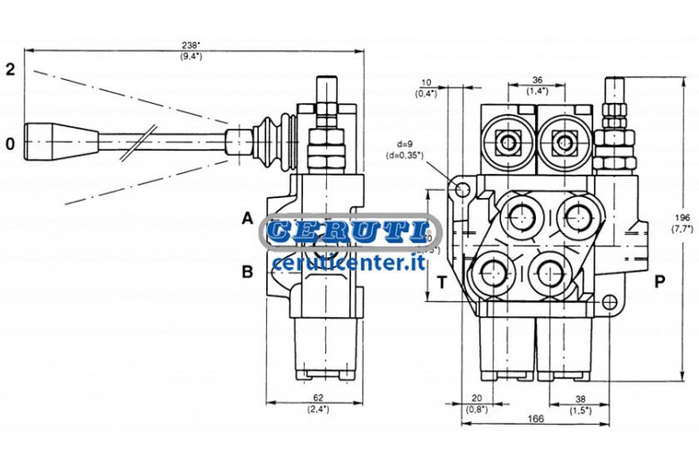 Distributore 4 Leve Attacchi 3/8" Gas Circuito De - De - De - De - Distributore Md 4 Leve 4Xde