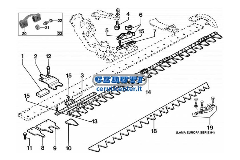 Pieces De Rechange Pour Motofaucheuses Bcs 600 - 700 Type "Europa"