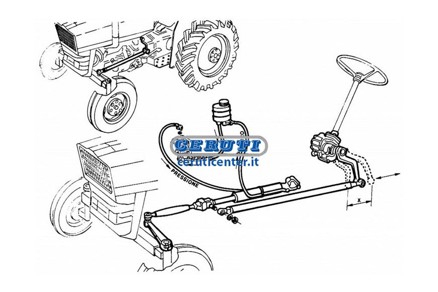 Power Steering Installation Assemblies For 4Wd Minitaurus Synchro Tractors