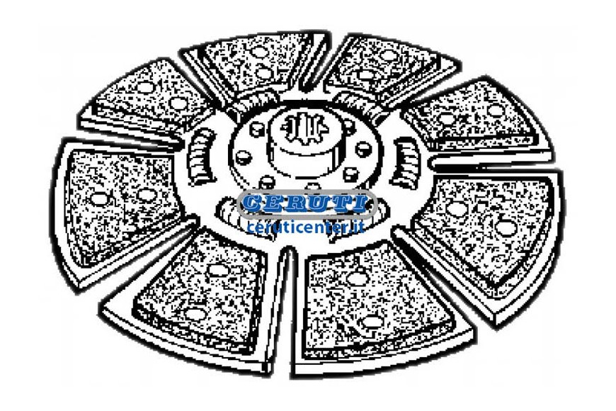 Central Cerametallic Plate With Tension Springs Ø 310 Sintered 45X40Evz.16