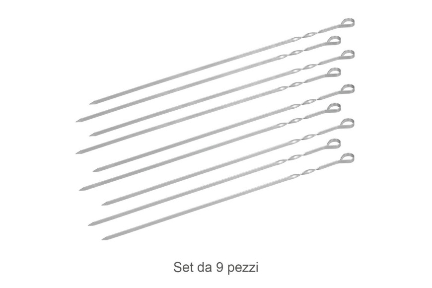 Set 9 Spiedini Girarrosto Per Lechef 
