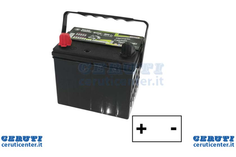 30 Ah, Polo Positivo a SX, L. mm 190, P. mm 130, H. mm 190