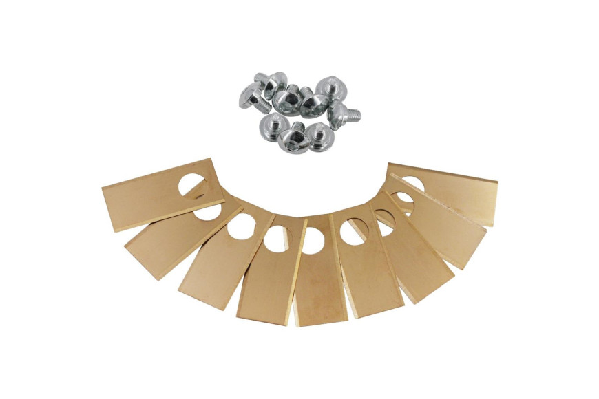 Kit Blades 3 Complete Sets, Steel Coated Titanium, thickness 0.6 Mm, For Honda Miimo Hrm310Jr / 310Gps / 520/3000