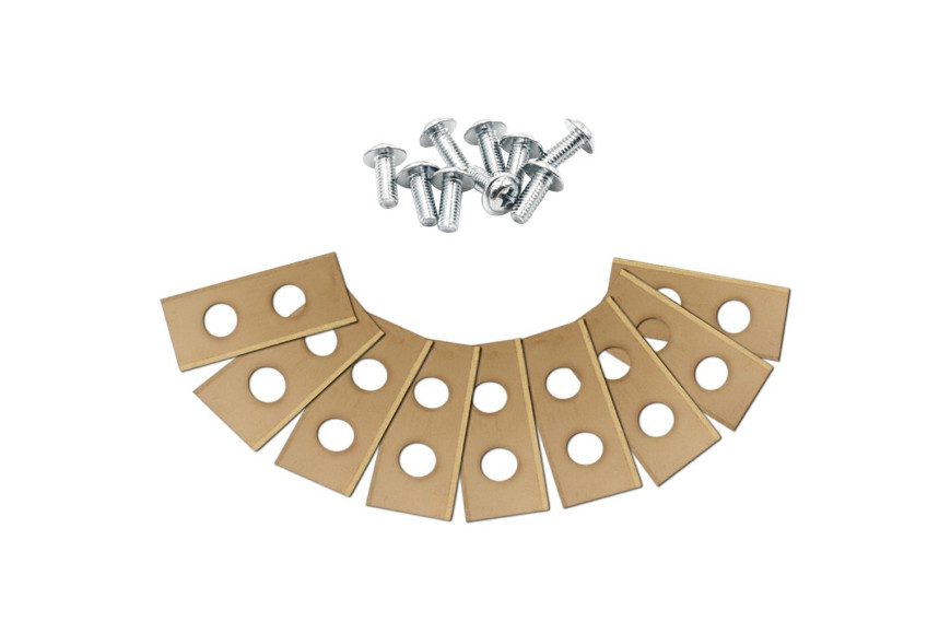 Kit Blades 3 Complete Sets, Steel Coated Titanium, thickness 0.8 Mm, For Nano, Mission And Landroid