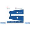 Chainsaw 40 Cm Bar - 16 "Pitch 3/8" Thickness 1.5 Mm - .058 "Attack 024, 60 Maglie