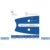 Chainsaw bar 45 cm - 18 "Pitch 3/8" Thickness 1.5 Mm - .058 "Attack 024, 68 Maglie
