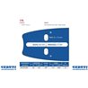 bar Chainsaw 50 cm - 20 "Pitch 3/8", 1,3 mm d'épaisseur - 0,050 « Attaque 176, 72 Maillots