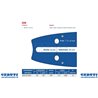 Chainsaw bar 50 Cm - 20 "Pitch 3/8", 1.5 Mm Thickness - .058 "Attack 009, 72 Jerseys